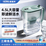 膳魔师 净水壶 滤水壶 过滤水壶 家用过滤器 净水器  4.5L大容量 自来水过滤器 滤水器 过滤壶 1壶7芯装 森养绿1壶7芯
