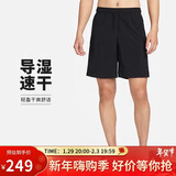 耐克（NIKE）男运动短裤 夏季梭织短裤休闲裤 跑步速干 DV9331-010 黑 L