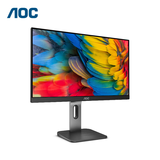 AOC显示器 23.8英寸IPS高清低蓝光 旋转升降窄边框 家用办公电脑显示屏 24P1U