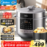 美的（Midea）品牌官方电压力锅高压8升大容量电饭煲家用8-14人 全自动智能预约开盖火锅煲汤炖煮MY-E8129