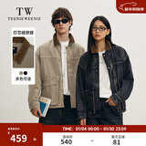 Teenie Weenie【男女同款】小熊男装牛仔夹克2025年春季新款拼接外套 卡其色 L