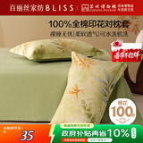 百丽丝枕套100%全棉枕套枕巾纯棉枕头罩枕套一对枕头套单件 48x74cm
