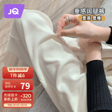 婧麒（JOYNCLEON）孕妇裤秋冬小个子休闲阔腿裤打底外穿裤子 米白 XL Jyk86701