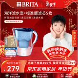 碧然德（BRITA） 过滤净水器 家用滤水壶 净水壶 海洋系列 3.5L蓝色 一壶六芯装 环保加固包装