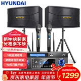 HYUNDAI现代家庭影院ktv音响套装家用k歌电脑电视客厅卡拉ok全套会议室卡包店铺专业功放音箱设备 【升级版】10吋音响套装