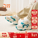 安踏童鞋男女婴幼儿宝宝学步鞋秋冬季新款魔术贴儿童运动鞋子1-3岁 【男常规款】白/白垩色/绿0003-2 25 鞋内长15.5cm