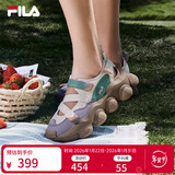 斐乐 斐乐官方女鞋FRAGOLA摩登凉鞋夏季新款时尚休闲草莓凉鞋子 古白色/斑点灰紫-AD 36.5