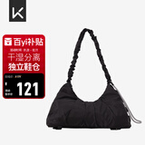 Keep瑜伽挎包健身包游泳包大容量手提包休闲单肩手提防水户外包经典黑