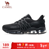 骆驼（CAMEL）全掌气垫鞋男透气减震运动跑步鞋子 A93239L7565 幻影黑 39