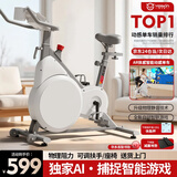 英尔健家用动感单车智能磁控静音运动减肥健身器材室内脚踏车健身单车 [标准款]物理阻力/AI体感/竞赛游戏/13斤全包飞轮组