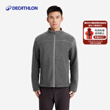 迪卡侬（DECATHLON）保暖户外抓绒衣外套男女运动宽松秋摇粒绒外套冲锋衣内胆 男款-全拉链-深灰色 M