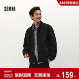森马（Semir）夹克男冬宽松美式复古水洗牛仔外套时尚棉服拉链开衫103724108103