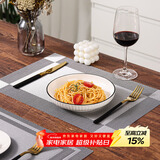 拜杰家用防烫隔热餐桌垫轻奢高级感牛排西餐盘餐垫防水防油餐布4片装