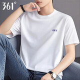 361°t恤男短袖衣服运动服饰篮球体恤夏季2025冰丝速干跑步男士健身装 新基础白-1 S