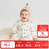 巴拉巴拉童装婴儿连体衣新生儿宝宝包屁衣服男女童冬装爬行服加厚保暖软萌 灰色企鹅00311 66cm