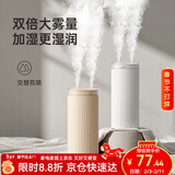几素桌面加湿器迷你卧室宿舍床头家用空气加湿器车载加湿器无线usb充电便携纯净加湿送女男友生日礼物 棕色插电款【4根滤芯+双倍健康加湿】