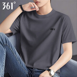 361°t恤男短袖衣服运动服饰篮球体恤夏季2025冰丝速干跑步男士健身装 冰川灰-10 L