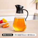 乐扣乐扣（LOCK&LOCK）玻璃油壶防漏油瓶调味酱油米醋瓶厨房家用大容量自动开合 黑色CKO101BLK 倒油壶 550ml 550ML