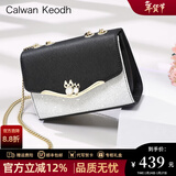 CALWAN KEODH包包女包新款2025单肩小方包斜挎轻奢时尚小众生日新年礼物送女友 【黑色】品牌时尚百搭链条包高级感实用走心女生闺蜜