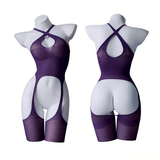 姬欲情趣内衣女紫色攻速战袍大码连身体吊带丝袜床上性感房事诱纯欲惑