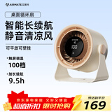 艾美特（AIRMATE）电风扇桌面小风扇风宝小型风扇100档空气循环扇台壁两用充电迷你小风炮轻音节能长续航电扇 AH33