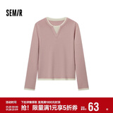 森马（Semir）森马毛衣女短款假两件含羊毛针织衫24冬新款保暖内搭109724107015