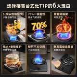 樱雪（INSE）燃气灶京东自营煤气灶单灶台5.0kW猛火燃气灶煤气炉70%热效率一级能效黑色喷涂 JZY-261T1P液化气