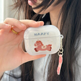Smorss【卡通小马】适用airpodspro3保护套三代苹果蓝牙耳机壳2026高级感带挂件防摔半透明ins马年硅胶壳