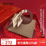 意尔康骐骥红礼盒真皮复古托特包丝巾单肩斜挎女士手提包新年情人节礼物