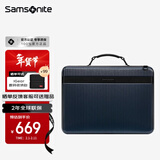 新秀丽（Samsonite）手提电脑包流金箱15.6英寸硬壳商务单肩公文包环保材质 HH5蓝色 