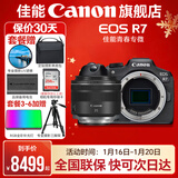 佳能r7相机 微单相机 视频直播高清eos r7 APS-C画幅 直播 踏青 微单 R7拆单机+RF35 1.8STM【广角微距镜头】 套餐一【入门配置含摄影包+0元升级128G储卡】