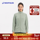 迪卡侬（DECATHLON）保暖户外抓绒衣外套男女运动宽松秋摇粒绒外套冲锋衣内胆 女款-全拉链-苍穹绿 M