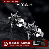 铭扬饰海 925银耳钉男士潮流韩版个性男款耳饰单只耳环时尚饰品礼物送男友 一对