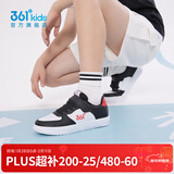 361°儿童板鞋男童六一小白鞋轻便魔术贴耐磨底女童滑板鞋小童板鞋男女 【四季款】361白/碳黑/能量红 40