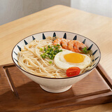 亿嘉（IJARL） 拉面碗面碗家用陶瓷大号汤碗牛肉面碗陶瓷中式面碗 兰草8英寸