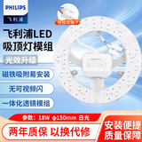 飞利浦（PHILIPS）led吸顶灯芯 18w白光6500k 圆形磁吸改造灯芯替换光源无蓝光灯板模组 1个装