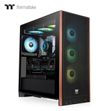 Thermaltake（Tt）钢影 木韵 机箱电脑主机 黑色（木纹装饰/Type-c/ATX主板/支持360水冷/9风扇位）