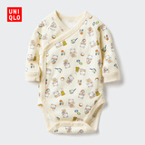 优衣库婴幼儿宝宝UT绘本合作系列包臀衣/长袖1件装25秋新款478397 478398/40奶油色(开襟款) 60cm