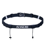 奥尼捷（AONIJIE）比赛号码带马拉松竞赛能量胶固定腰带跑步带 黑色