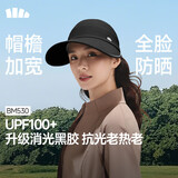 蕉下（beneunder）帽子女夏季防晒帽黑胶棒球帽遮阳帽鸭舌帽大帽檐防紫外线BM530