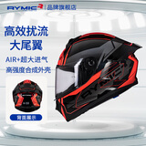 睿觅（RYMIC）摩托车头盔全盔3C认证男女专业机车骑行头盔跑盔四季977红灰3XL