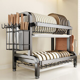美厨物语厨房置物架碗碟收纳架碗架沥水碗筷柜收纳柜碗盘用具置物架大全