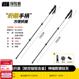 探险者（TAN XIAN ZHE）登山杖碳纤维折叠便携专业户外登山杖伸缩式超轻徒步装备拐棍 多档位2只装-铝合金伸缩钛银灰