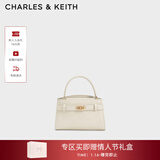 CHARLES&KEITH鳄鱼纹凯莉包手提斜挎婚包包女包生日礼物新年礼物CK2-50270880-1 Ivory象牙色 S