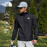 北面（The North Face）【溯水系列】防晒皮肤衣情侣款防泼溅防风夹克UPF40+休闲薄风衣 8G78/JK3/宇宙黑/男款 2XL