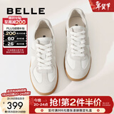 百丽（Belle）刘雯同款女散文诗复古德训鞋加鞋绒棉鞋简约情侣款休闲鞋B0992AM6 【翟潇闻同款】灰色-女款 34 (220mm)