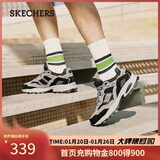 斯凯奇（Skechers）新年礼物男鞋冬季厚底老爹鞋休闲熊猫鞋软底运动鞋237067