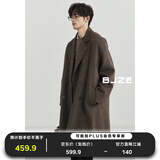 伯爵卓尔羊毛双面呢大衣男中长款2024秋冬新款通勤男装呢子外套 粘土棕 L (175)