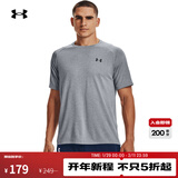 安德玛（Under Armour）Tech 2.0男子训练运动短袖T恤1326413 钢色036 L