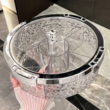 家の物语（KATEI STORY）日本实木干果盘分格带盖糖果盘客厅高级坚果瓜子零食果盘收纳盒 大容量 6格 可旋转
